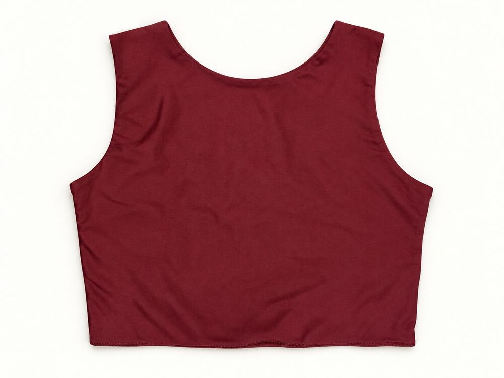Girlfriend Collective Burgundy Cropped Tank Top Size M